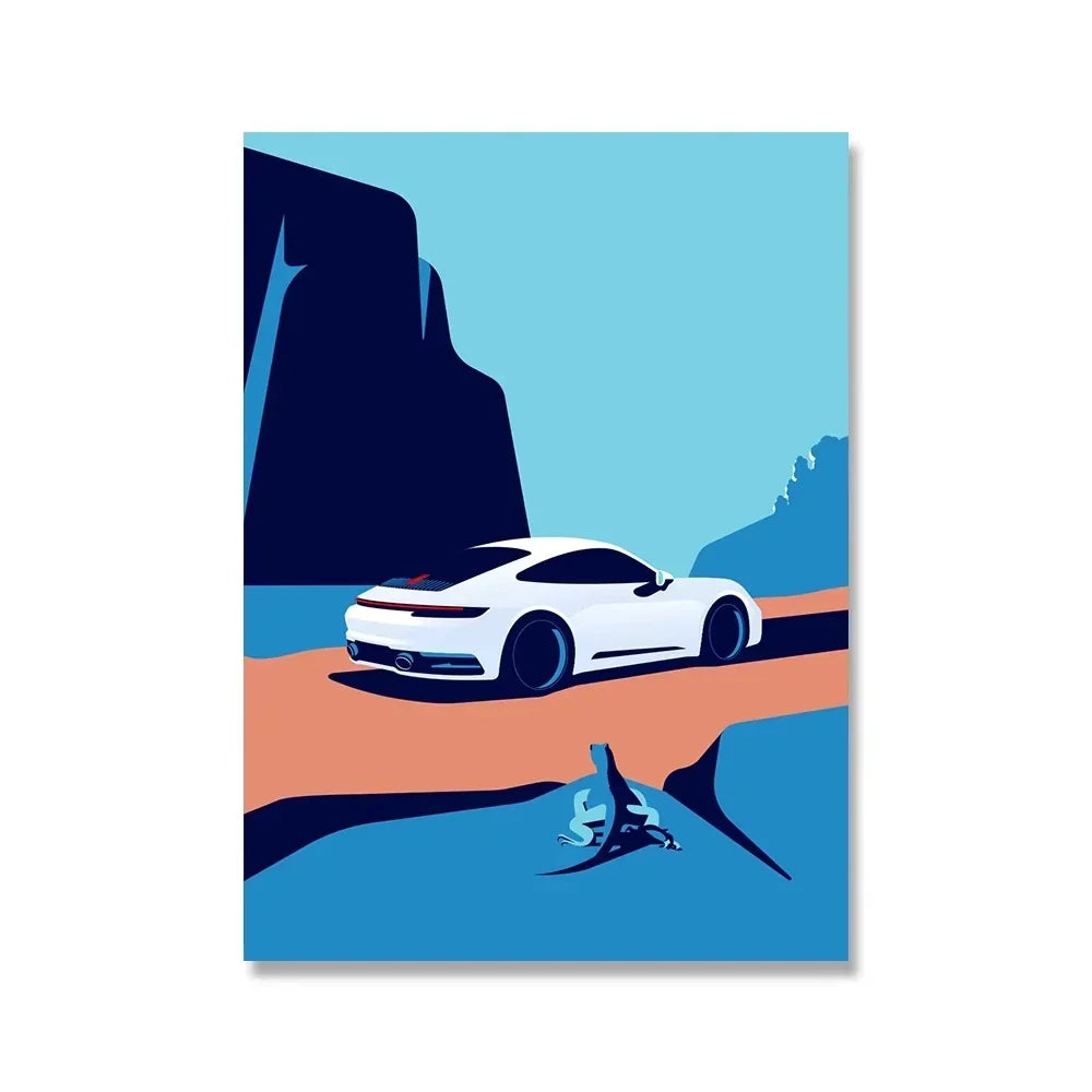 Classic 911 Car Canvas Poster