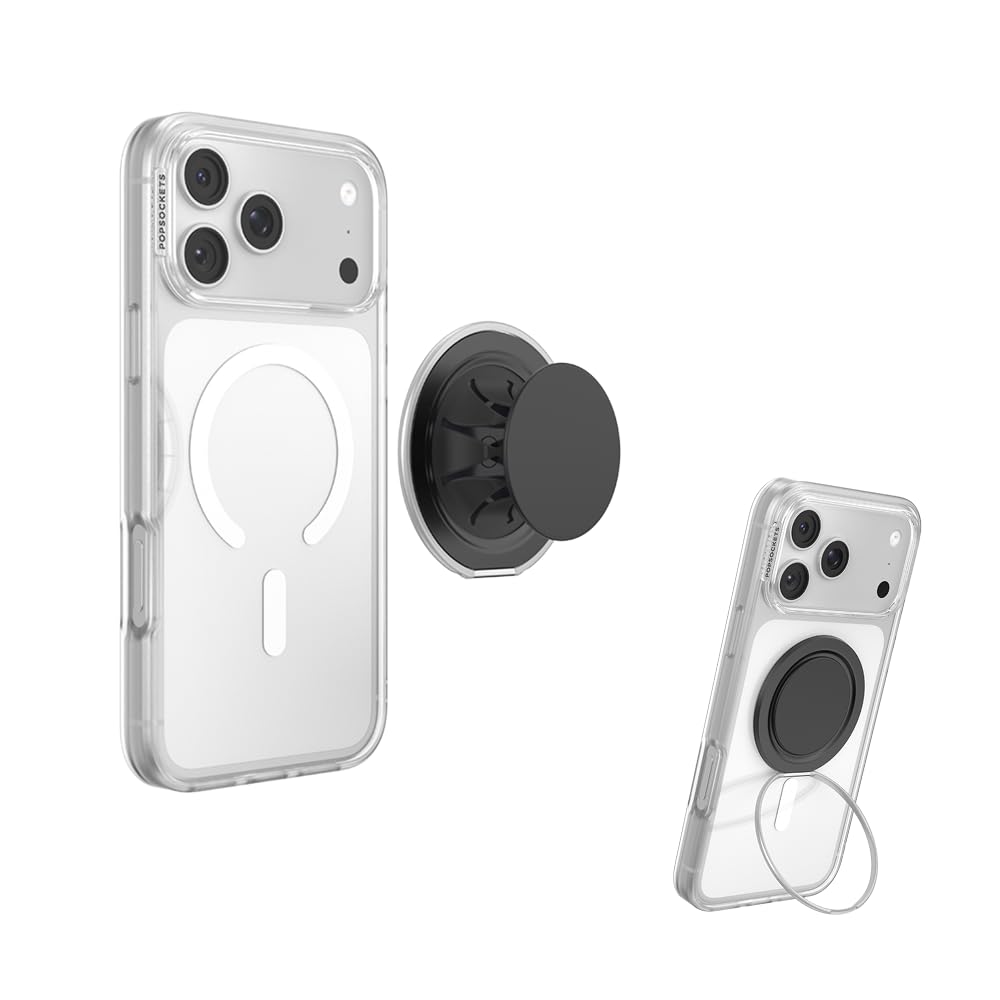 PopSockets Adhesive Phone Grip, Holder- Black