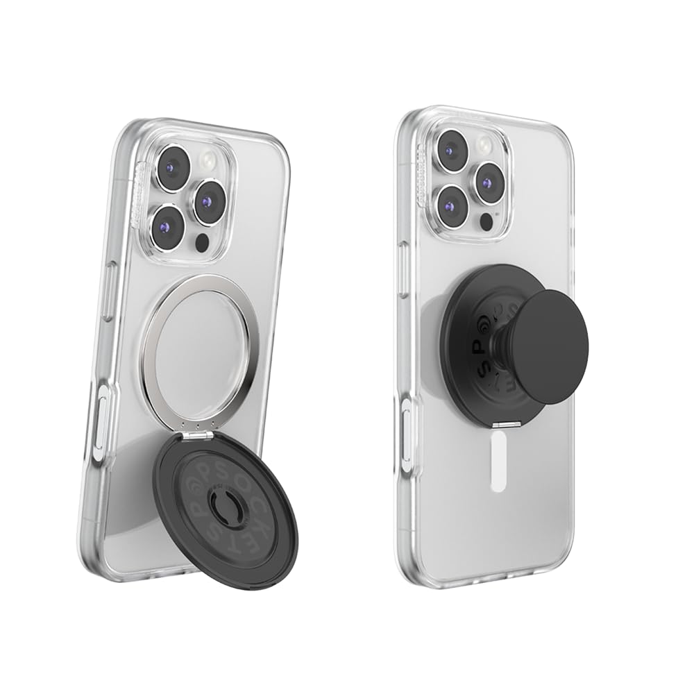 PopSockets Adhesive Phone Grip, Holder- Black