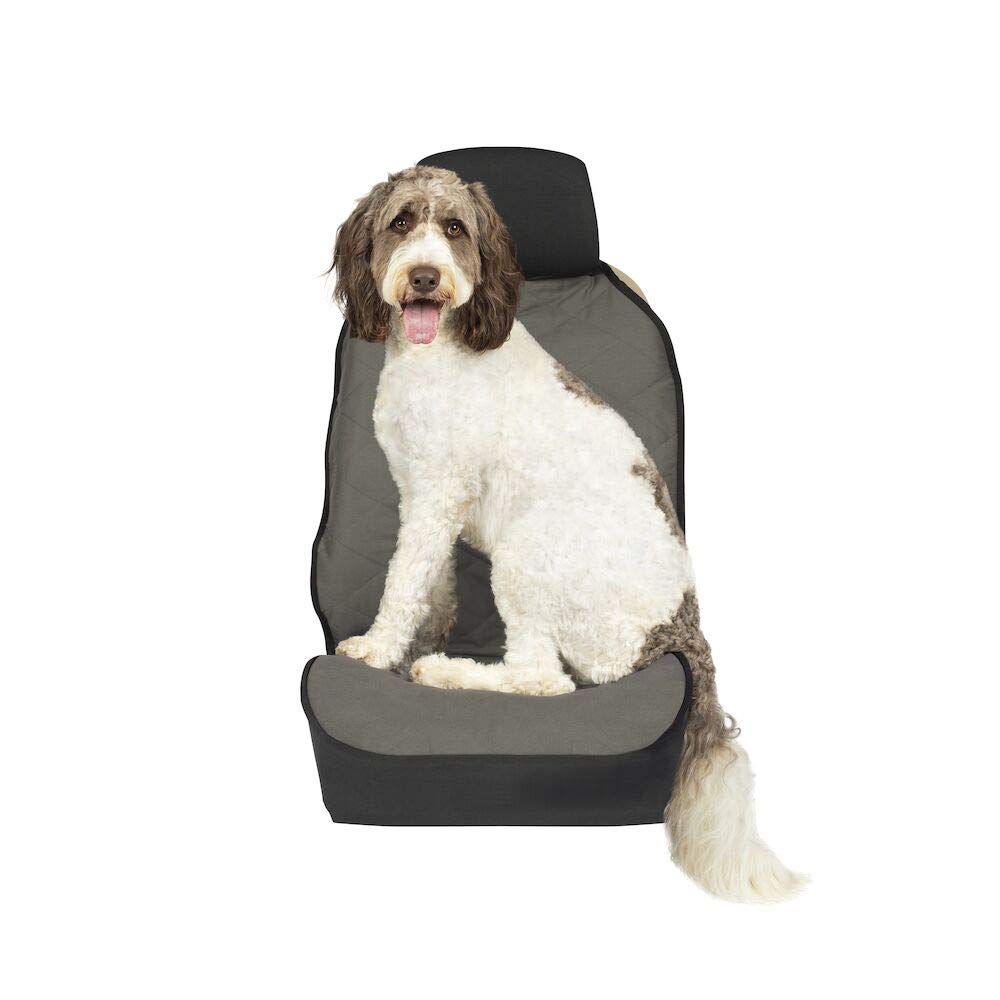 PetSafe Happy Ride Quilted Dog Car Seat Cover, Hammock, Black | Dog Hammock Seat Cover for Car, Scratch-Resistant Quilted, 4 Adjustable Headrest Straps, Nonslip Backing, Machine Washable