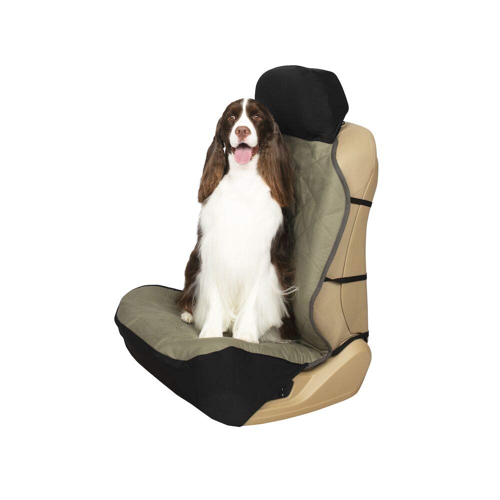 PetSafe Happy Ride Quilted Dog Car Seat Cover, Hammock, Black | Dog Hammock Seat Cover for Car, Scratch-Resistant Quilted, 4 Adjustable Headrest Straps, Nonslip Backing, Machine Washable