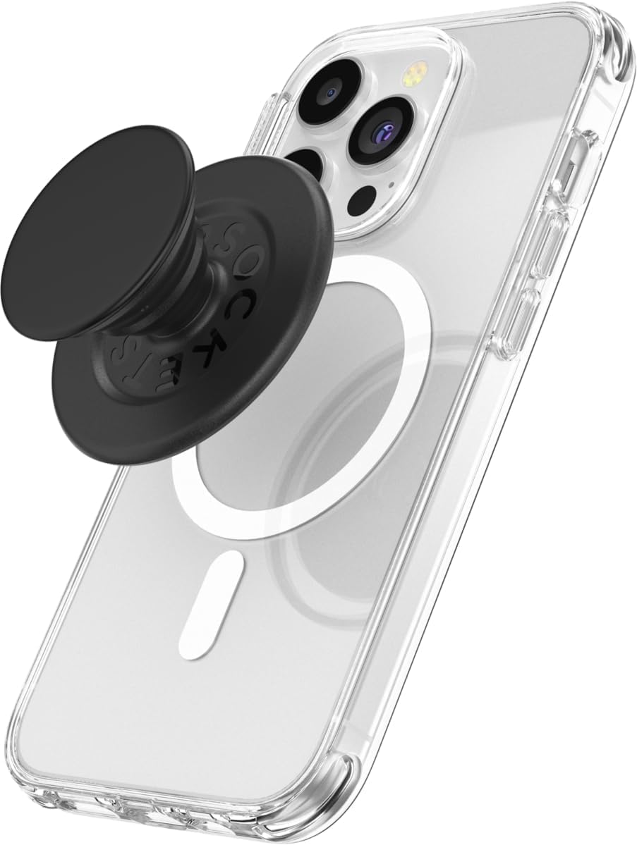 PopSockets Adhesive Phone Grip, Holder- Black