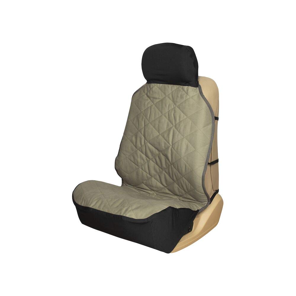 PetSafe Happy Ride Quilted Dog Car Seat Cover, Hammock, Black | Dog Hammock Seat Cover for Car, Scratch-Resistant Quilted, 4 Adjustable Headrest Straps, Nonslip Backing, Machine Washable