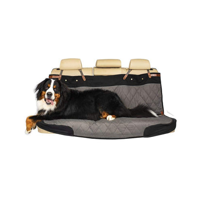 PetSafe Happy Ride Quilted Dog Car Seat Cover, Hammock, Black | Dog Hammock Seat Cover for Car, Scratch-Resistant Quilted, 4 Adjustable Headrest Straps, Nonslip Backing, Machine Washable