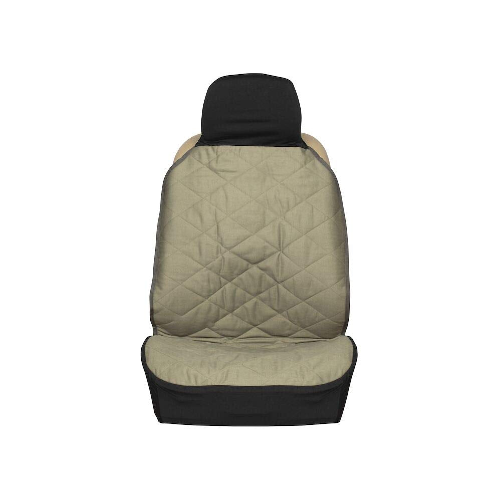 PetSafe Happy Ride Quilted Dog Car Seat Cover, Hammock, Black | Dog Hammock Seat Cover for Car, Scratch-Resistant Quilted, 4 Adjustable Headrest Straps, Nonslip Backing, Machine Washable