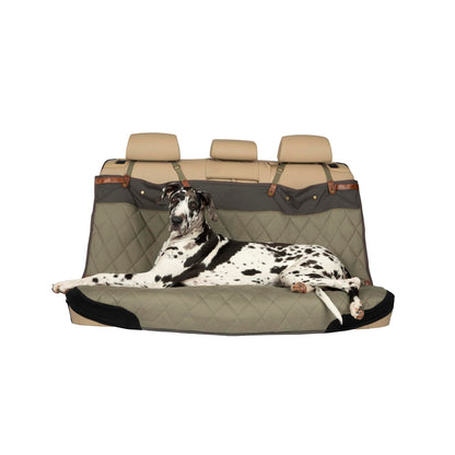 PetSafe Happy Ride Quilted Dog Car Seat Cover, Hammock, Black | Dog Hammock Seat Cover for Car, Scratch-Resistant Quilted, 4 Adjustable Headrest Straps, Nonslip Backing, Machine Washable