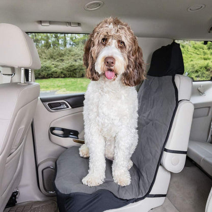PetSafe Happy Ride Quilted Dog Car Seat Cover, Hammock, Black | Dog Hammock Seat Cover for Car, Scratch-Resistant Quilted, 4 Adjustable Headrest Straps, Nonslip Backing, Machine Washable