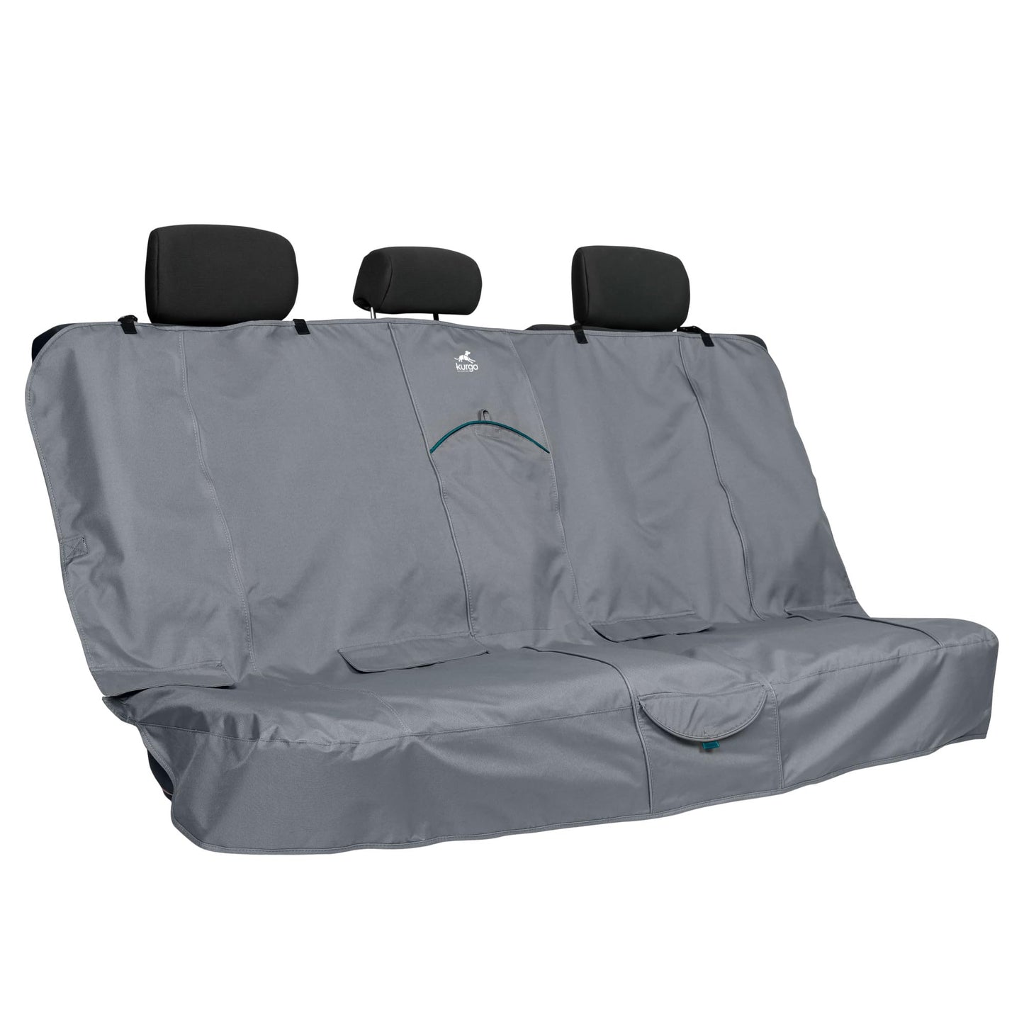 Kurgo Rover Hammock Seat Cover, Black, 55" Wide | Protects Seats from Muddy Paws & Pet Hair, Water & Stain Resistant, Secure Fit, Passenger-Friendly Opening, For Cars & SUVs