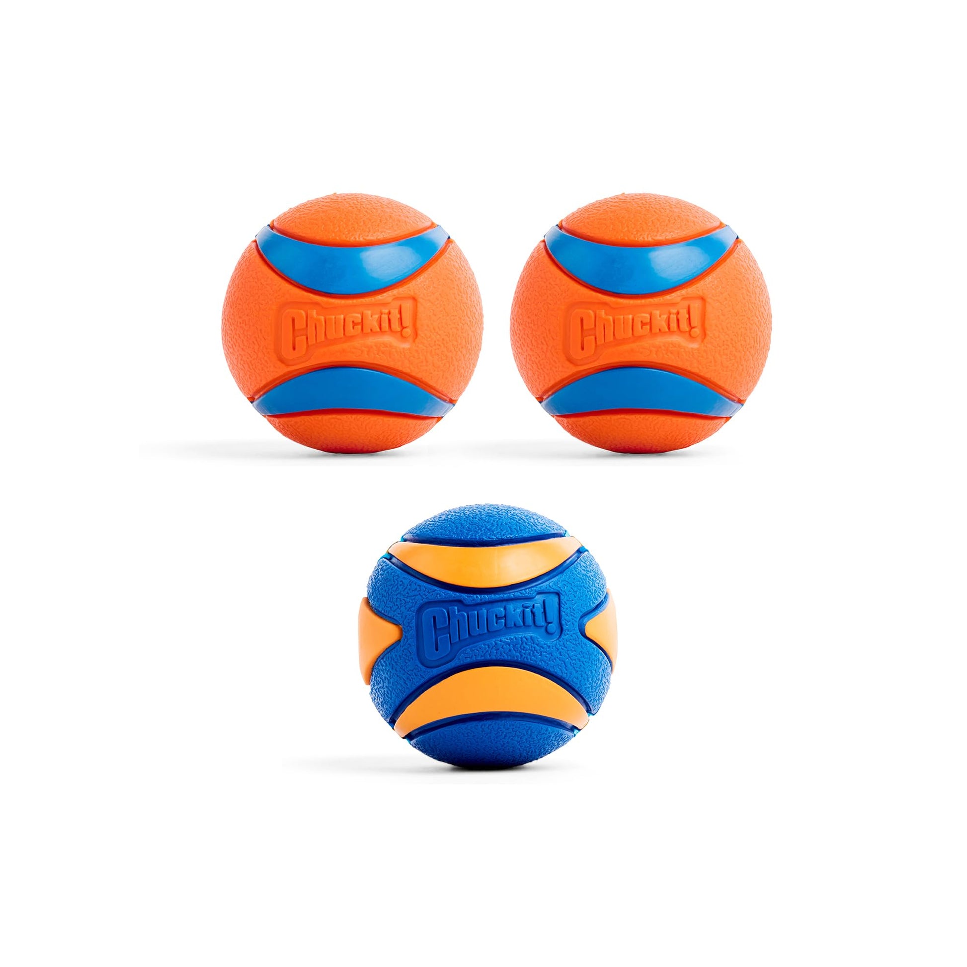 Chuckit! Ultra Ball Dog Toy - Medium Bouncy Fetch Balls For Dogs 20-60 lbs - Made from Durable Rubber - Floating Water Pet Toys - Size Medium - 2.5-inch Diameter - Pack of 4