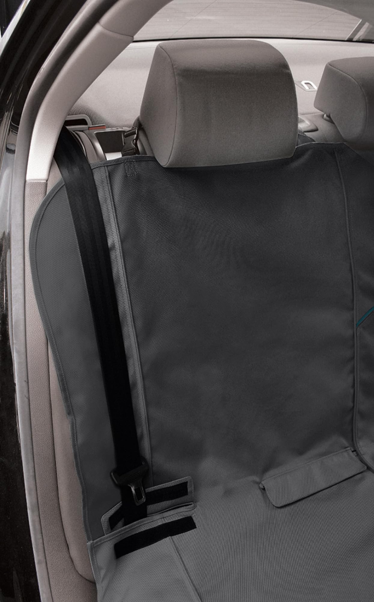Kurgo Rover Hammock Seat Cover, Black, 55" Wide | Protects Seats from Muddy Paws & Pet Hair, Water & Stain Resistant, Secure Fit, Passenger-Friendly Opening, For Cars & SUVs