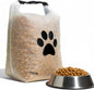 (re)zip Large Roll Top Pet Dry Food Storage Bag 40-Cup, BPA-Free, Food-Grade, Pet-Safe, Freshness Seal for Camping, Long Term Boarding, Travel & Daily Use, Machine Washable, Black