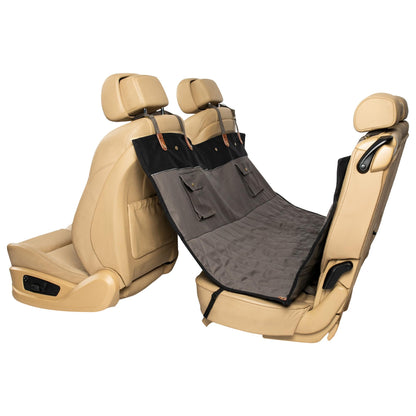 PetSafe Happy Ride Quilted Dog Car Seat Cover, Hammock, Black | Dog Hammock Seat Cover for Car, Scratch-Resistant Quilted, 4 Adjustable Headrest Straps, Nonslip Backing, Machine Washable
