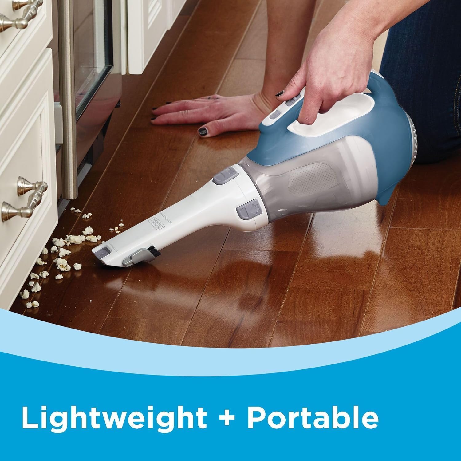 Black+Decker, Dustbuster AdvancedClean Handheld Vacuum Cordless, Compact Home and Car Vacuum with Crevice Tool, Rotating Nozzle and Charging Station