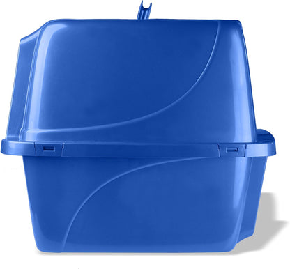 Van Ness Pets Odor Control Extra Large, Giant Enclosed Cat Pan with Odor Door, Hooded, Blue, CP7