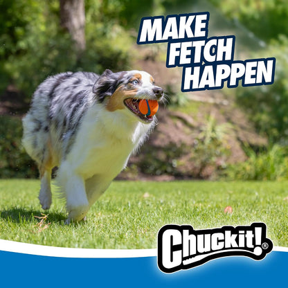 Chuckit! Ultra Ball Dog Toy - Medium Bouncy Fetch Balls For Dogs 20-60 lbs - Made from Durable Rubber - Floating Water Pet Toys - Size Medium - 2.5-inch Diameter - Pack of 4