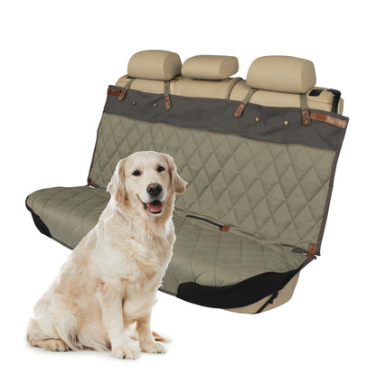 PetSafe Happy Ride Quilted Dog Car Seat Cover, Hammock, Black | Dog Hammock Seat Cover for Car, Scratch-Resistant Quilted, 4 Adjustable Headrest Straps, Nonslip Backing, Machine Washable