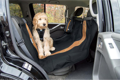 Kurgo Rover Hammock Seat Cover, Black, 55" Wide | Protects Seats from Muddy Paws & Pet Hair, Water & Stain Resistant, Secure Fit, Passenger-Friendly Opening, For Cars & SUVs