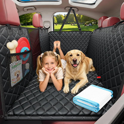 URPOWER Dog Car Seat Cover for Pets 100% Waterproof Seat Cover Hammock 600D Heavy Duty Scratch Proof Nonslip Durable Soft Back Seat Covers for Cars and SUVs