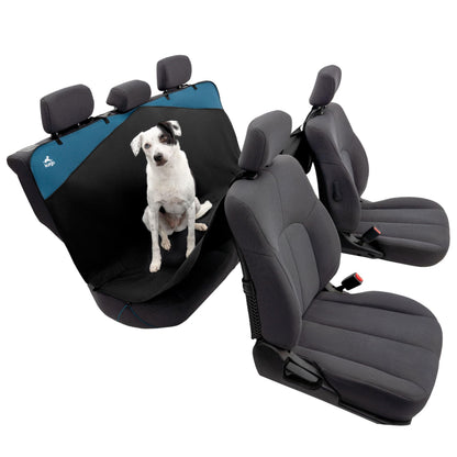 Kurgo Rover Hammock Seat Cover, Black, 55" Wide | Protects Seats from Muddy Paws & Pet Hair, Water & Stain Resistant, Secure Fit, Passenger-Friendly Opening, For Cars & SUVs