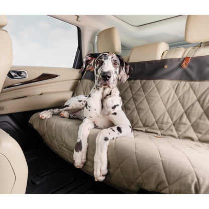 PetSafe Happy Ride Quilted Dog Car Seat Cover, Hammock, Black | Dog Hammock Seat Cover for Car, Scratch-Resistant Quilted, 4 Adjustable Headrest Straps, Nonslip Backing, Machine Washable
