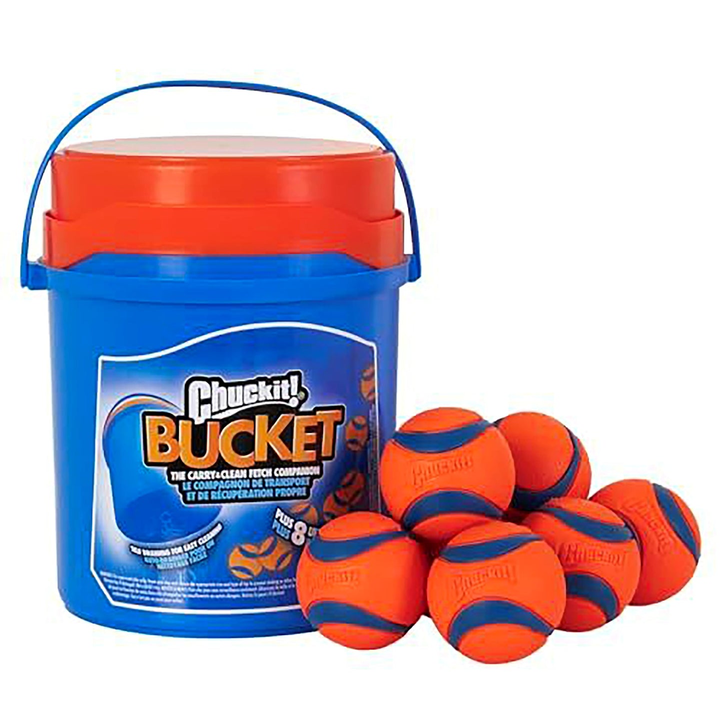 Chuckit! Ultra Ball Dog Toy - Medium Bouncy Fetch Balls For Dogs 20-60 lbs - Made from Durable Rubber - Floating Water Pet Toys - Size Medium - 2.5-inch Diameter - Pack of 4