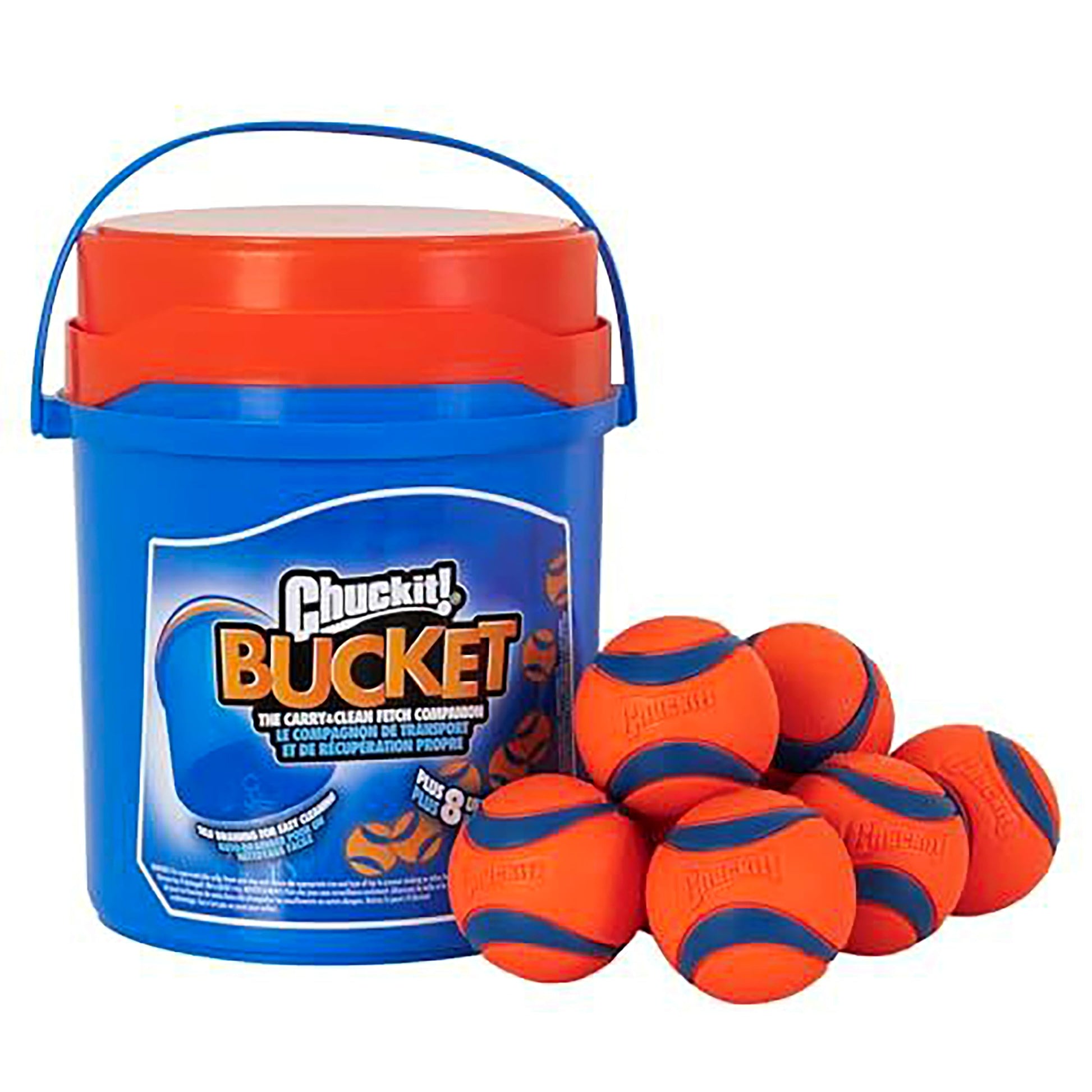 Chuckit! Ultra Ball Dog Toy - Medium Bouncy Fetch Balls For Dogs 20-60 lbs - Made from Durable Rubber - Floating Water Pet Toys - Size Medium - 2.5-inch Diameter - Pack of 4