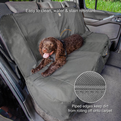Kurgo Rover Hammock Seat Cover, Black, 55" Wide | Protects Seats from Muddy Paws & Pet Hair, Water & Stain Resistant, Secure Fit, Passenger-Friendly Opening, For Cars & SUVs