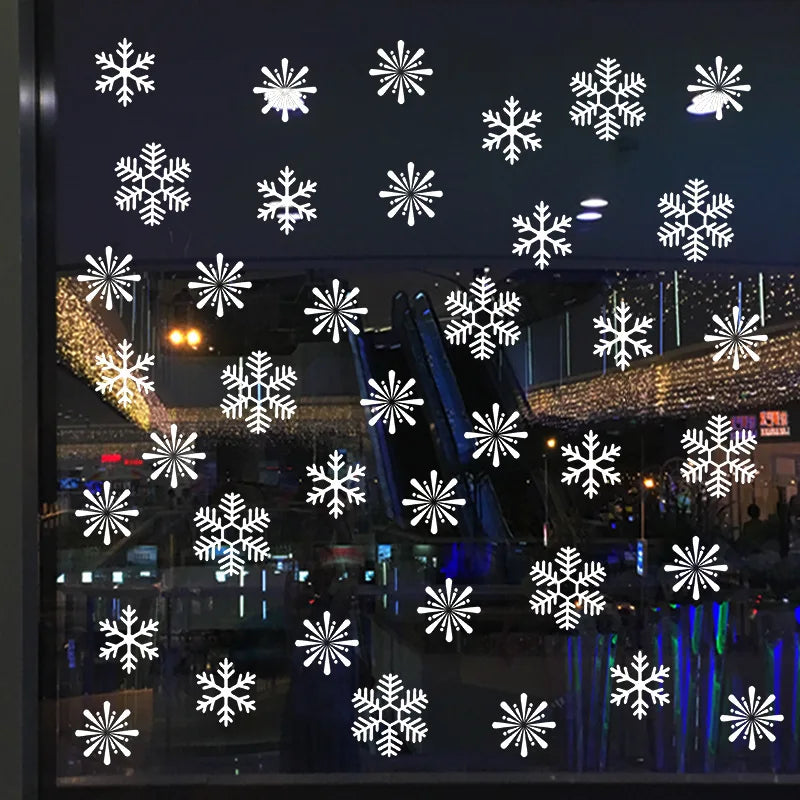 Snowflake Window Stickers 38pcs Christmas Decor