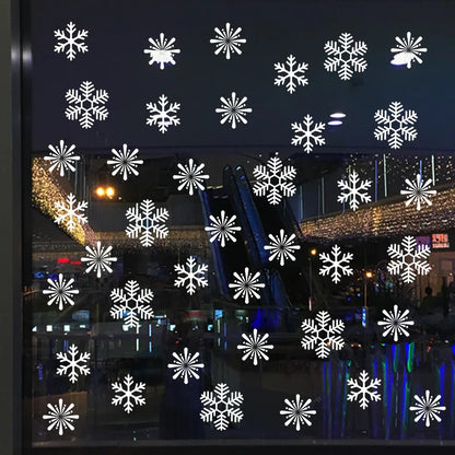 Snowflake Window Stickers 38pcs Christmas Decor