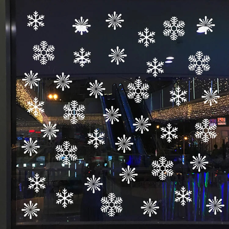 Snowflake Window Stickers 38pcs Christmas Decor