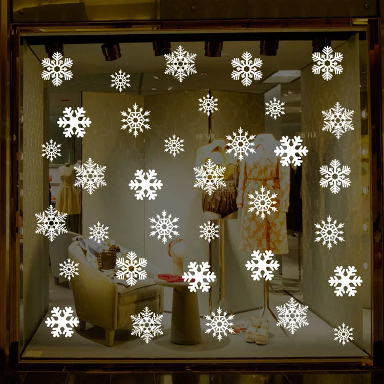 Snowflake Window Stickers 38pcs Christmas Decor