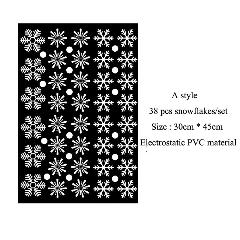 Snowflake Window Stickers 38pcs Christmas Decor