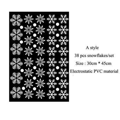Snowflake Window Stickers 38pcs Christmas Decor