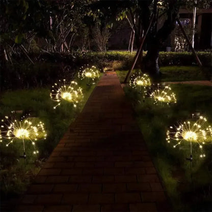 Solar Firework LED Garden Lights Waterproof 8 Modes