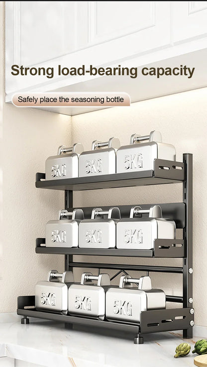 3-Tier Adjustable Spice Storage Rack