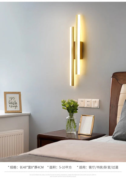 LED Copper Pipe Wall Lamp