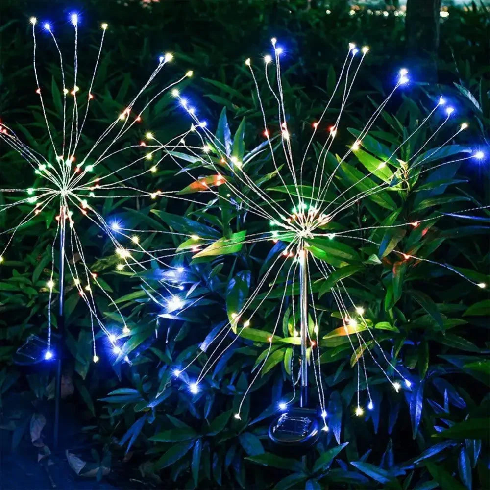 Solar Firework LED Garden Lights Waterproof 8 Modes