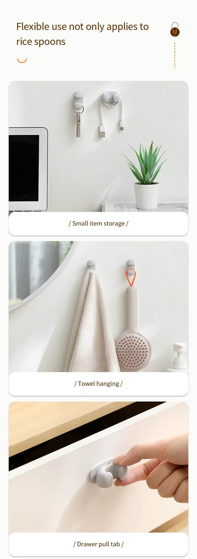 Silicone Wall-Mounted Spoon Holder
