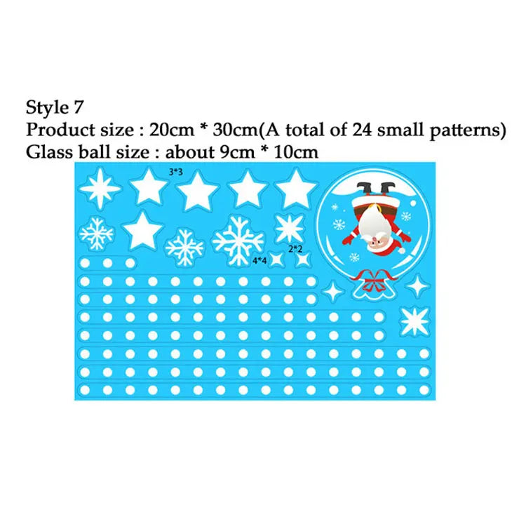 Snowflake Window Stickers 38pcs Christmas Decor