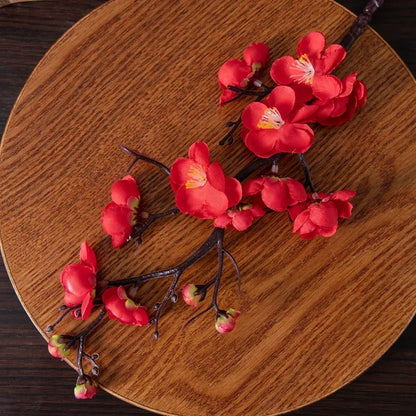 Artificial Plum and Peach Blossom Silk Flowers