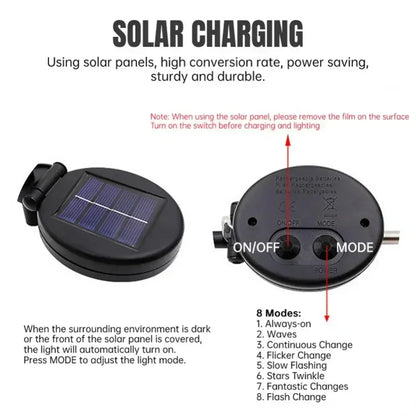 Solar Firework LED Garden Lights Waterproof 8 Modes