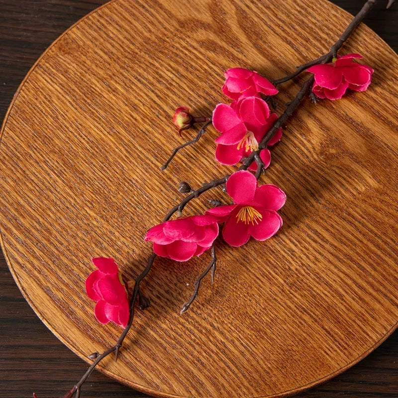 Artificial Plum and Peach Blossom Silk Flowers