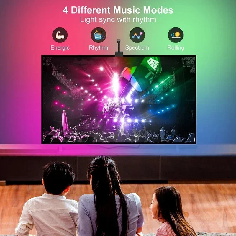 LED TV Backlight Strip RGBIC USB Smart Ambilight
