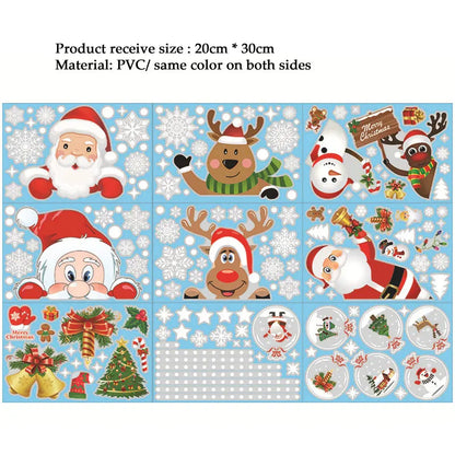 Snowflake Window Stickers 38pcs Christmas Decor