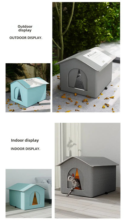Waterproof Outdoor Pet House Foldable Warm Bed