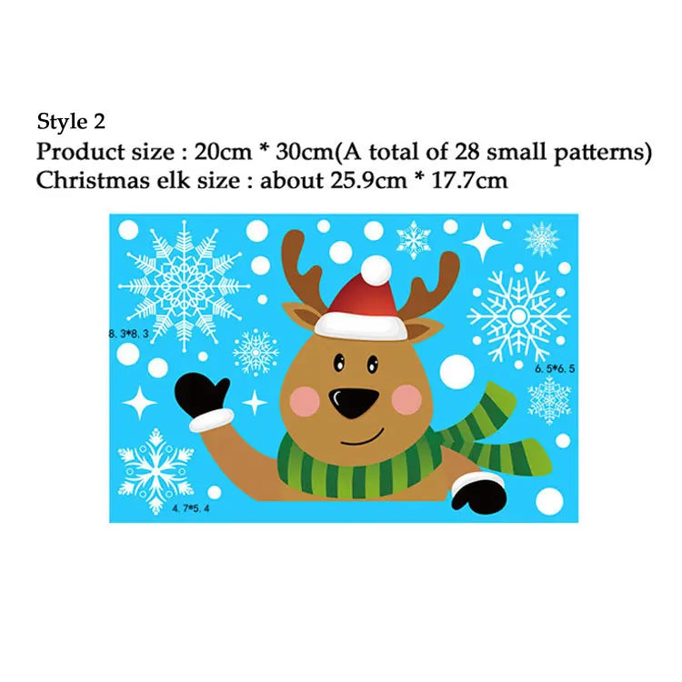 Snowflake Window Stickers 38pcs Christmas Decor