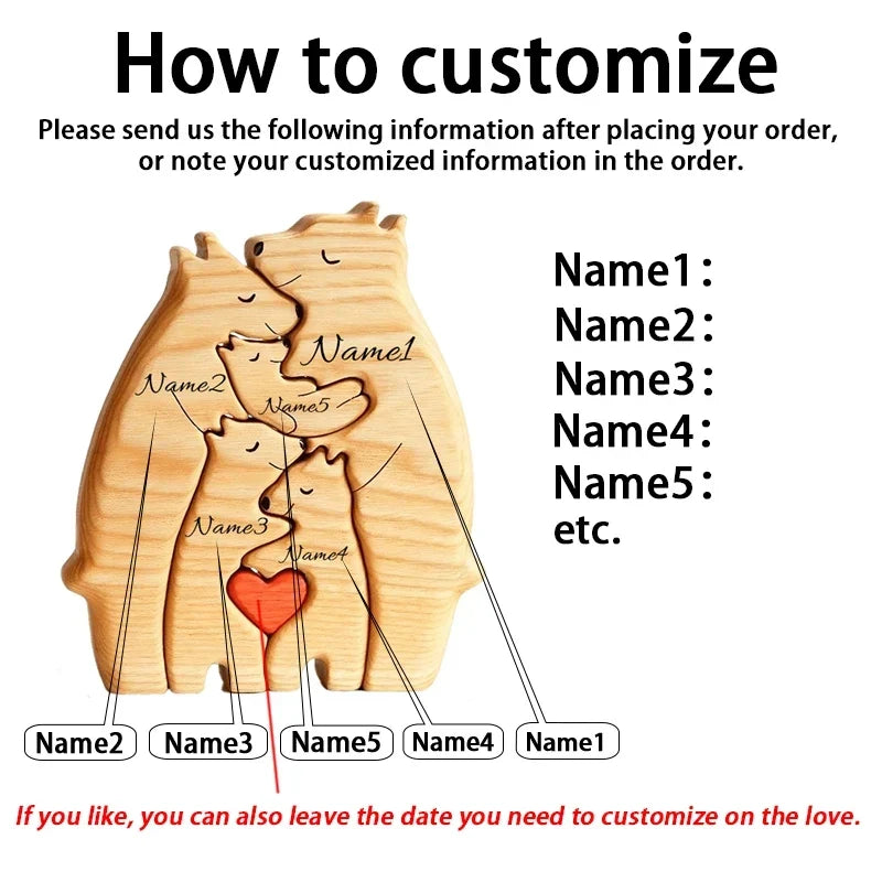 Personalized Wooden Family Puzzle