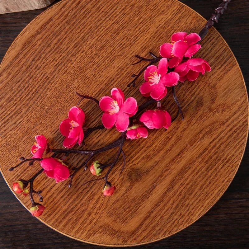 Artificial Plum and Peach Blossom Silk Flowers