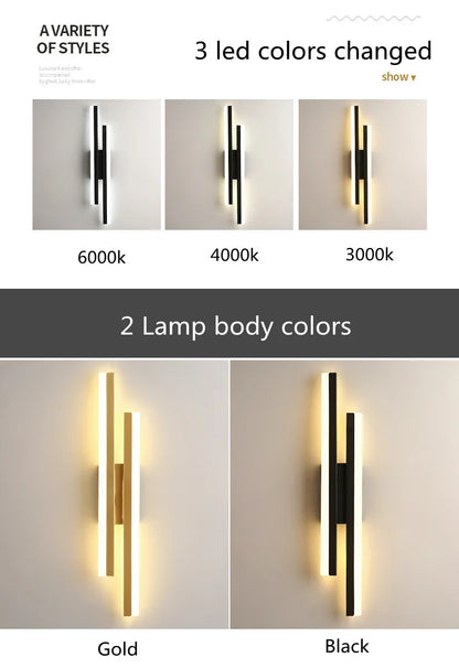 LED Copper Pipe Wall Lamp