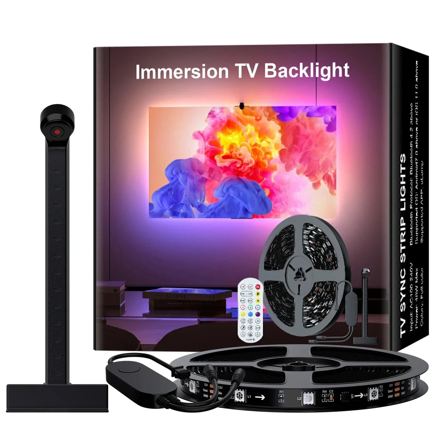 LED TV Backlight Strip RGBIC USB Smart Ambilight